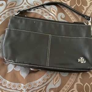 Lauren Ralph Lauren Black Leather Clutch/Bag